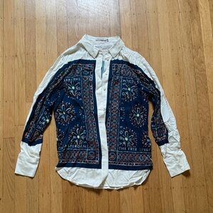 Scotch & Soda Bandana Button Down Blouse